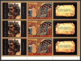 0376/ Umm Al Qiwain ** MNH Michel N°905 A Dante Tableau (Painting) Vignettes Labels Bloc 3 Belacqua Print Error - Religion