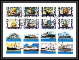 0351 Ajman N° 2861 / 2876 Bateau (boat-SHIP - Ships) Miniature Sheets Obl Used Imperf Proof - Umm Al-Qaiwain