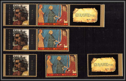 0359/ Umm Al Qiwain ** MNH Michel N°914 A Dante Tableau Painting) Vignettes Labels Complet Justinian Giustiniano - Religie