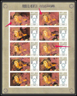 0322/ Umm Al Qiwain Michel N° 218 B Titian Error Printed Mnh ** Non Dentelé Imperf Mint Feuille Sheet Tableau (Painting) - Umm Al-Qiwain