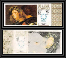 0320a/ Umm Al Qiwain Michel N° 218 B Titian Error Printed On Both Sides. Non Dentelé Imperf Mint Tableau (Painting) - Umm Al-Qiwain