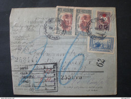 Türkiye تركيا Turkey TURQUIE OTTOMAN 1915 Turkey Registered Parcel Card To Budapest - Storia Postale