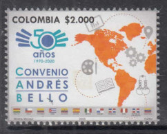 2020 Colombia Andres Bello Flags Art Science Complete Set Of 1  MNH - Colombie