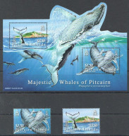 Pitcairn - 2006 - Majestic Whales Of Pitcairn - Yv 661/62 + Bl40 - Wale