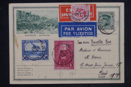 BELGIQUE - Entier Postal + Compléments De Bruxelles Pour Paris Par Avion En 1930 - L 153050 - Postkarten 1909-1934