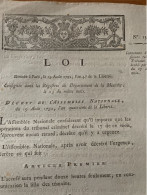 Décret De Loi Pour Sarrebourg Moselle  1792 - Historical Documents