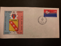 LETTRE 60ème CONGRES NATIONAL DES RETRAITES MILITAIRES TP REVOLUTION FRANCAISE 2,20 OBL.7 MAI 1989 54 NANCY - Militärstempel Ab 1900 (ausser Kriegszeiten)