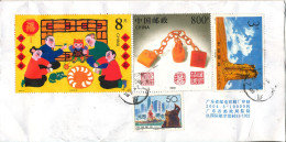 P. R. Of China Registered Cover Sent To Denmark 28-10-2005 All Stamps On The Backside Of The Cover - Covers & Documents