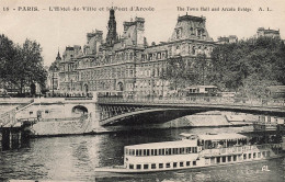 FRANCE - Paris - L'hôtel De Ville Et Le Pont D'Arcole - Carte Postale Ancienne - Ponts