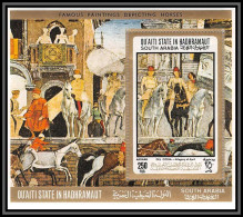 Aden - 1021 Qu'aiti State In Hadramaut Bloc ** MNH N°19;A DEL COSSA Tableau Tableaux Horse Cheval Paintings Cote 12 Euro - Sonstige & Ohne Zuordnung