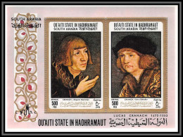 Aden - 1013 Qu'aiti State In Hadramaut Bloc ** MNH N°18A Gold Lucas Cranach The Eder Tableau (painting) Cote 20 Euros - Yemen