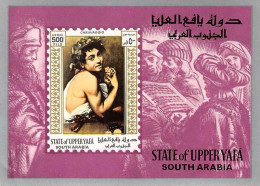 Aden - 1000 State Of Upper Yafa - Bloc N° 13 Caravaggio - Le Caravage Tableau (tableaux Painting) ** MNH - Religieux