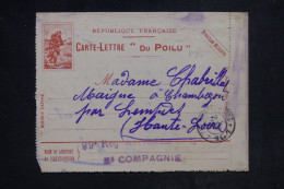 FRANCE - Carte Lettre FM Du Sp 161 Pour Chambezon  - L 153054 - WW I