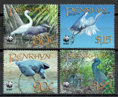 Penrhyn - 2008 - Birds: Pacific Reef-egret - WWF - Yv 454/57 - Other & Unclassified