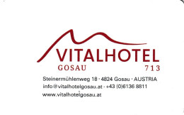 AUSTRIA  KEY HOTEL   Vital Hotel -     Gosau     -   SAME IMAGE FRONT BACK - Hotelkarten