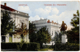 1.19.1 SERBIA, BELGRADE, MONUMENT D. OBRADOVICH, POSTCARD - Serbien