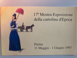 Parma 17 Mostra Esposizione Della Cartolina D'epoca 1997 Con Timbro Primo Giorno Di Emissione - Parma