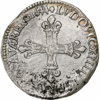 France, Louis XIV, 1/4 Ecu, 1644, Toulouse, Argent, TTB, Gadoury:136 - 1643-1715 Lodewijk XIV De Zonnekoning