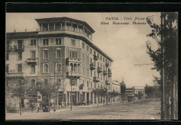 Cartolina Pavia, Hotel Ristorante Moderno, Viale Nizza  - Pavia