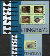 Palau - 2012 - Fish: Stingrays - Yv 2763/66 + Bf 250 - Poissons