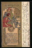 Künstler-AK Adolfo Hohenstein: Como, Esposizione Internazionale Di Elettricita 1899, Jugendstil  - Ausstellungen