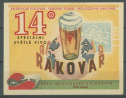 Tchécoslovaquie Tchéquie  Etiquette Bière Czechoslovakia Czech Beer Label - Beer