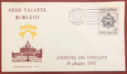 VATICAN - FDC - 1963 - See Vacant - FDC