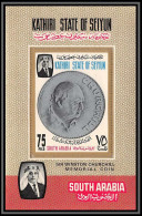 Aden - 1056 Kathiri State Of Seiyun ** MNH Bloc BF N°5 A Winston Churchill Memoriel Coin Cote 15 Euros - Andere & Zonder Classificatie