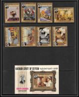 Aden - 1046 Kathiri State Of Seiyun ** MNH N°91/98 A + Bloc 2 A Winston Churchill Tableau Painting Cote 33 - Yémen