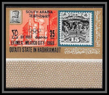 Aden - 1045b Qu'aiti State In Hadhramaut ** MNH 222 B EFIMEX 1968 Stamps On Stamps Exhibition Mexico Non Dentelé Imperf - Filatelistische Tentoonstellingen
