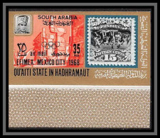 Aden - 1045b Qu'aiti State In Hadhramaut ** MNH 222 B EFIMEX 1968 Stamps On Stamps Exhibition Mexico Non Dentelé Imperf - Yemen