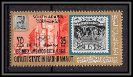 Aden - 1044 Qu'aiti State In Hadhramaut ** MNH N°222 A EFIMEX 1968 Stamps On Stamps Philatelic Exhibition Mexico - Briefmarken Auf Briefmarken