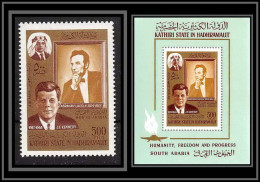 Aden - 1031a Kathiri State In Hadhramaut Bloc ** MNH N°14 A Lincoln - Kennedy Cote 12 Euros + 107 A - Kennedy (John F.)