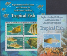 Palau - 2007 - Fish - Yv 2367/70 + Bf 207 - Poissons