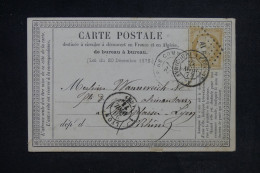 FRANCE - Carte Précurseur De Pommeray Pour Lyon En 1873, Oblitération Ambulant - L 153058 - Voorloper Kaarten