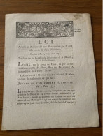 Décret De Loi Pour Sarrebourg Moselle  1791 Biens Nationaux - Historical Documents