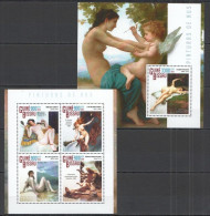 St1152 2014 Guinea-Bissau Erotic Nude Art Kb+Bl Mnh - Other & Unclassified