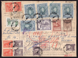 ARGENTINA 1961. Interesting Parcelpost Card  With 15 Stamp To Hungary! - Cartas & Documentos