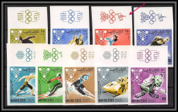 Aden - 1067b Mahra State - N° 39/47 B Jeux Olympiques Olympic Games Grenoble 1968 Non Dentelé ** MNH Imperf Ice Hockey - Inverno1968: Grenoble