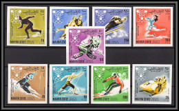 Aden - 1067 Mahra State - N° 39/47 B Jeux Olympiques Olympic Games Grenoble 1968 Non Dentelé ** MNH Imperf Ice Hockey - Inverno1968: Grenoble
