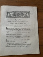 Décret De Loi Pour Sarrebourg Moselle  1791 Les électeurs Ne Seront Pas Payés - Documents Historiques
