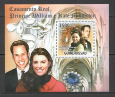 Bc699 2011 Guinea-Bissau Royal Wedding Prince William Catherine Middleton Bl Mnh - Other & Unclassified