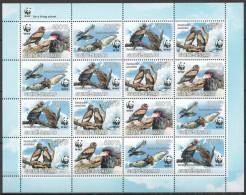 Nw0438 2011 Guinea-Bissau Wwf Birds Terathopius Ecaudatus #5229-5232 Full Sh Mnh - Unused Stamps