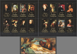 Ca1059 2011 Central Africa Art Antoon Van Dyck 1599-1641 Bl+2Kb Mnh - Other & Unclassified