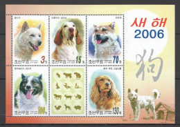 North Korea - 2006 - Dogs - Yv 3501/05 - Dogs