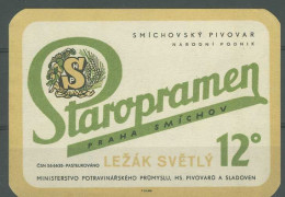 Tchécoslovaquie Tchéquie  Etiquette Bière Czechoslovakia Czech Beer Label - Beer