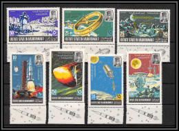 Aden - 1078a Qu'aiti State In Hadhramaut ** MNH N°115/121 A Lunar Space Research Espace (space) Apollo Bord De Feuille - Asie