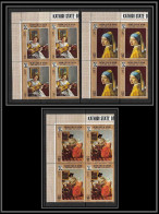 Aden - 1080b Kathiri State Of Seiyun ** MNH N°160/162 A Jan Van Der Meer Vermeer De Delft Tableau Paintings Bloc 4 - Other & Unclassified