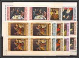 Aden - 1087b Mahra State ** MNH N°48/56 Tableau Paintings 1967 Gauguin Fragonard Botticelli Van Dyck Velazquez Bloc 4 - Other & Unclassified