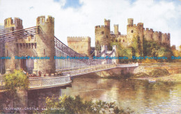 R655251 Conway Castle And Bridge. Valentine. Art Colour. Brian Gerald - Monde